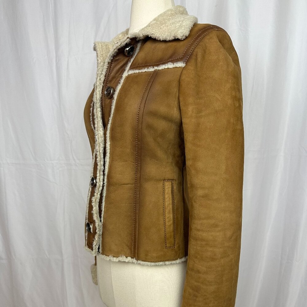 Brand New Gucci Suede Leather Shearling Jacket Size 38 - Picture 4 of 11
